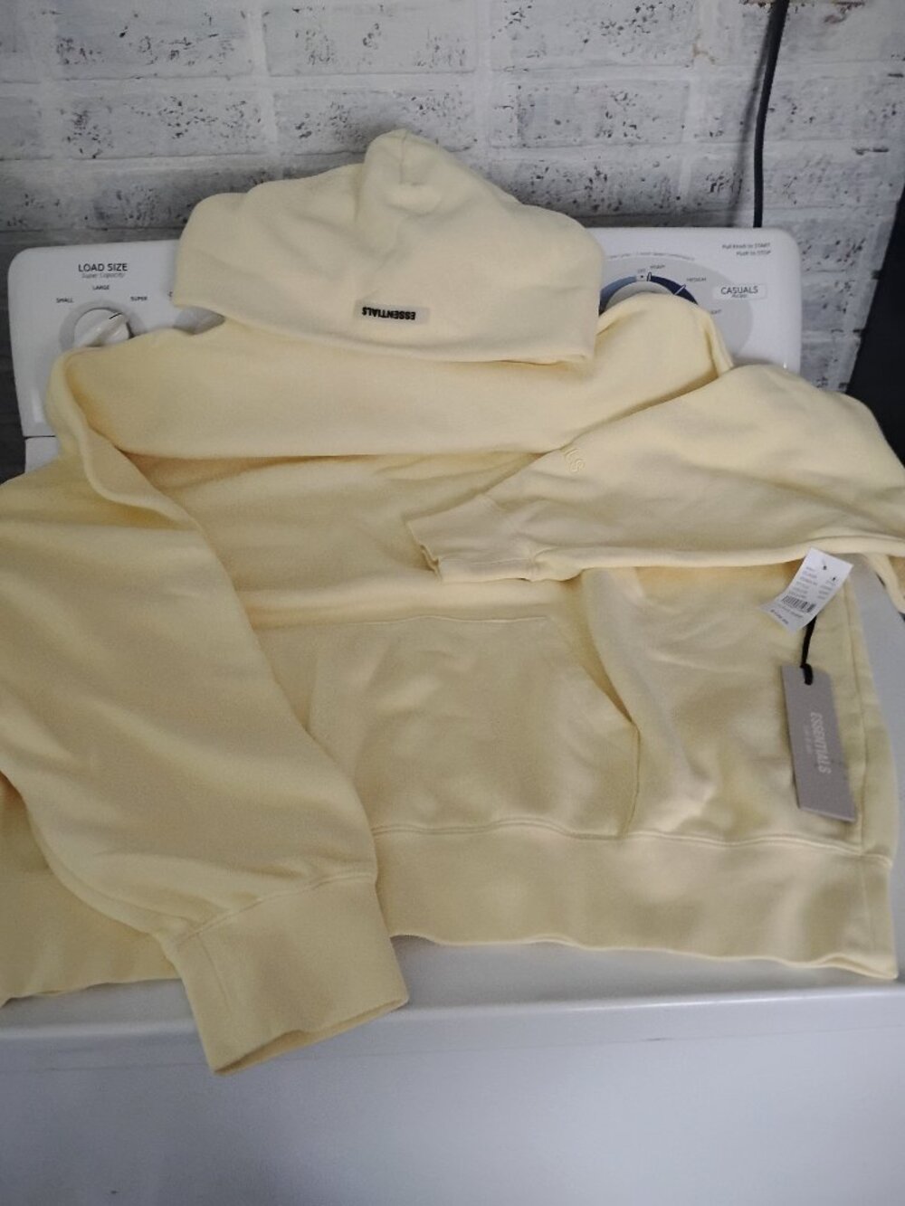 ESSENTIALS YELLOW HOODIE